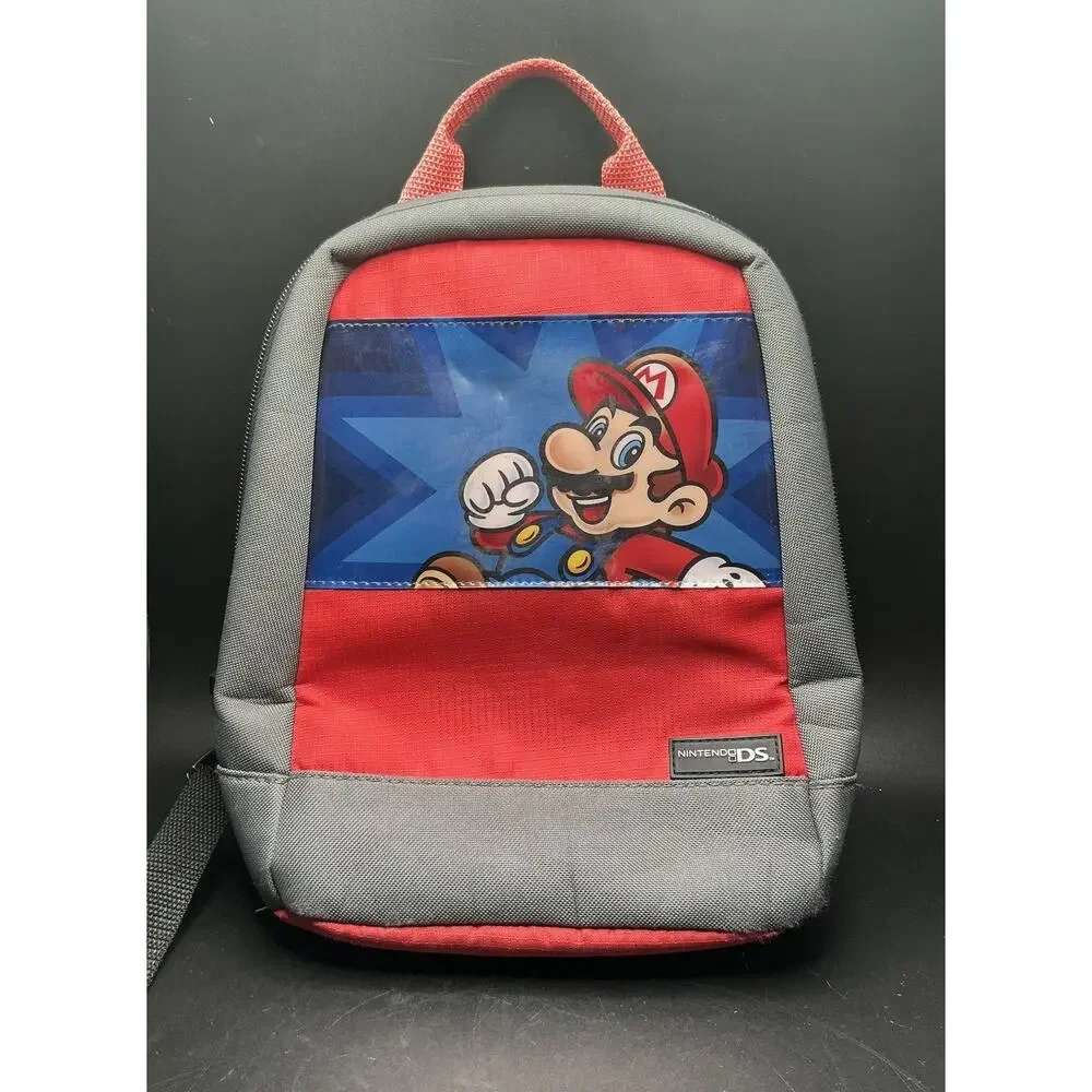 Nintendo‎ DS Super Mario Bros Travel Case Carrying Bag Protector Mini Backpack